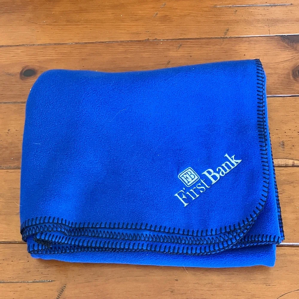 Blue Fleece First Bank Blanket